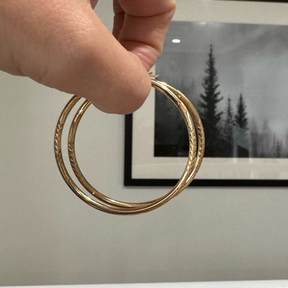 Gold hoop earrings